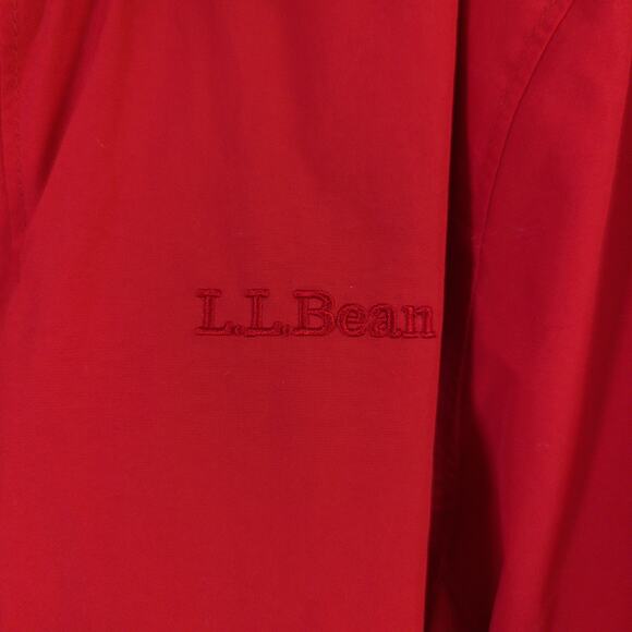 LL Bean Jacket Mens M Red 3 in 1 Zip Out Gray Fleece Hidden Hood All Weather - Picture 5 of 13